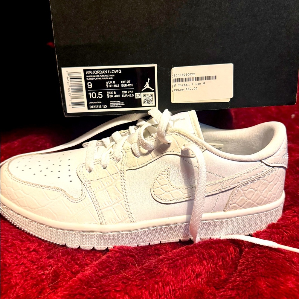 Nike Air Jordan 1 Low G Triple White nby New DD9315-101 Men's Sz 9 Golf Retro